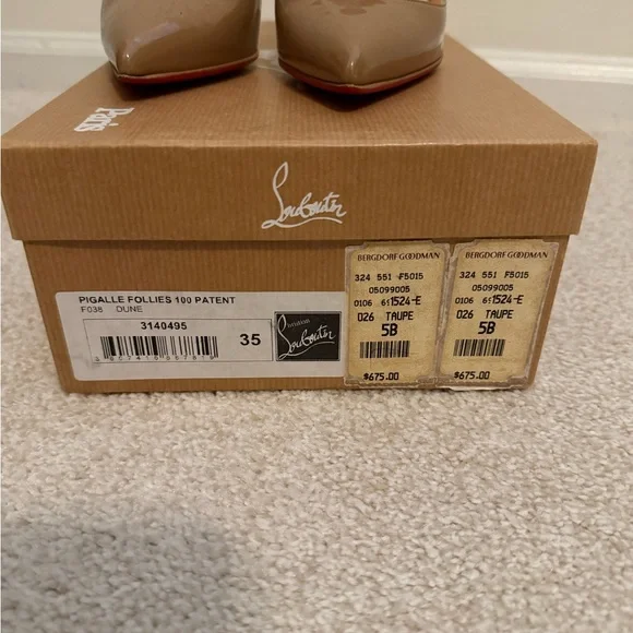 Christian Louboutin Glossy Brown Heels